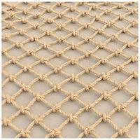 1 x RAW Customer Returns Yimihua Climbing Net for Children Outdoor Cargo Safety Anti-fall Net Adult Fitness Jute Net Jute Hemp Net 6mm 15cm Cargo Rope Ladder Size 1x2m  - RRP €20.45