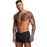 1 x RAW Customer Returns TMEOG swim shorts for men, swim shorts short swim trunks men swimming trunks boxer swim pants water sports shorts quick-drying swim shorts with zipper black  - RRP €21.99