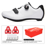 1 x RAW Customer Returns ARTVEP Cycling Shoes Men Women Road Bike Shoes MTB Cycling Shoes Compatible with Look SPD SPD-SL Delta Lock Pedal Riding Shoes Peloton Shoes White EU42 - RRP €59.99