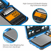 1 x RAW Customer Returns ACCT Precision Pocket Scale, 200gx 0.01g Jewelry Gram Scale LCD Display One Click Conversion 6 Units Mini Scale for Weed Powder Herb Coin Battery Included  - RRP €19.99