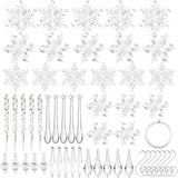 9 x Brand New TUPARKA 100 PCS Christmas Decoration Acrylic Snowflake Icicles Christmas Tree Icicle with Hook for Christmas Tree for Christmas Party Decorations - RRP €183.6