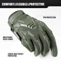 1 x RAW Customer Returns WTACTFUL Tactical Gloves,Tatical Gloves,Motorcycle Gloves,Men s Touchscreen Motorcycle Gloves for Mountain Bike, Motocross, Climbing, Security, Hiking, Motorcycle, Hunting Green M - RRP €21.46