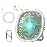 1 x RAW Customer Returns Techstuph USB Fan Quiet, Camping Fan, Three Wind Speeds, With Gradual Light Change Mini Fan for Camping, Desk, Home and Office - RRP €14.71