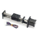 1 x RAW Customer Returns Befenybay 100mm Length Linear Stage Actuator with Square Linear Rail Ball Screw SFU1605 with NEMA17 Stepper Motor for DIY CNC Router Parts XY Z Axis - RRP €79.46