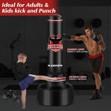 1 x RAW Customer Returns Punching Bag Standing Adult 70 - Heavy Punching Boxing Bag with Boxing Gloves and Electric Air Pump, Women Men Stand Kickboxing Bags for Training MMA Muay Thai Fitness Beginners - RRP €59.0