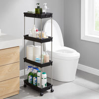 1 x RAW Customer Returns Lifewit 3-tier storage cart, narrow storage option for space-saving organization, mobile bathroom and kitchen cart on wheels, 39 x 20 x 70 cm, white - RRP €20.16