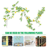 5 x Brand New Happyyami Artificial Daisy Vine Flower Garland Lifelike Silk Decorative Wall Hanging Plant for Wedding Arch Door Flower Arrangement Garden Bedroom Office Decoration Yellow - RRP €102.0