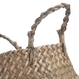 1 x RAW Customer Returns DOKOT Seagrass Basket Flowerpot Natural Basket Woven Laundry Basket With Handle for Plant Toy Storage Black  - RRP €26.8