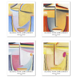 1 x Brand New Art Print Unframed Abstract Geometric Pictures Set of 4, Poster Size 20x25 cm Premium Art Paper Wall Decoration Green Vintage Gift Illustration Matching Home Decoration Kazimir Malevich Prints - RRP €20.4