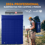 1 x RAW Customer Returns Relefree Outdoor Sleeping Mat 2 Persons 140x200 cm Ultra-Size Inflatable with Foot Press - Double Air Mattress Improved Camping Waterproof - Sleeping Mat for Outdoor Hiking Backpacking - RRP €59.98