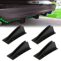 1 x RAW Customer Returns DREAMIZER Car Rear Spoiler, 4PCS Universal Car Rear Bumper Spoiler Diffuser, ABS Rear Bumper Spoiler, Black Spoiler Fin Protection Decoration - RRP €18.54