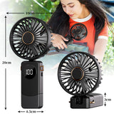 1 x RAW Customer Returns BUERPINKING Mini Handheld Fan Portable USB Rechargeable Black  - RRP €24.0