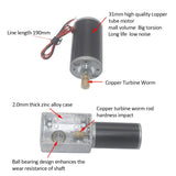 1 x RAW Customer Returns 24-V Reversible Worm Gear Motor, High Torsion Speed, Reduced Electric Gear Motor 8mm Shaft 250RPM  - RRP €39.05