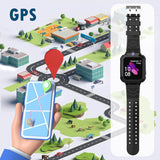 1 x RAW Customer Returns Ruopoem Smartwatch Children with GPS and Phone, Smart Watch Children Watch Calling with IP68 SOS Voice Chat Camera Games Alarm Clock, Children Smartwatch Gifts for Boys Girls Students - RRP €50.41