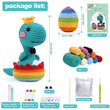 1 x RAW Customer Returns Crochet Kits for Beginners,Complete Cute Dinosaur Animal Crochet Yarn Set,Crochet Animals Set,DIY Crochet Beginner Kit for Adults and Kids,Includes step-by-step instructions and video tutorials - RRP €20.4