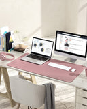 1 x RAW Customer Returns YSAGi Desk Pad, Mouse Pad with Leather and Non-Slip Suede, Multifunctional Office Mouse Pad Laptop Writing Pad, Table Protection Pad for Office Home Office Dark Pink, 90x43cm  - RRP €17.99