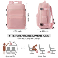 1 x RAW Customer Returns BOSTANTEN travel backpack women, hand luggage backpack laptop backpack for 15.6 inch men women hiking backpack waterproof sports backpack for university work travel pink - RRP €30.24