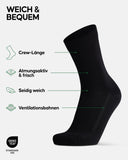 1 x RAW Customer Returns DANISH ENDURANCE 3 Pairs of Bamboo Socks, Classic, Soft, Breathable, for Daily, Men and Women, Black, 39-42 - RRP €20.6