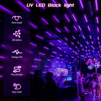 1 x RAW Customer Returns VAYALT 2 Pack UV Blacklight Lamp, 8W USB UV LED Blacklight Lamp 385-400 Black Light Bar, UV Light Tube with Switch for Disco, Glow Party, Party Accessories, Halloween Decoration, Stage Lighting - RRP €19.67