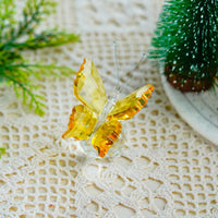 1 x RAW Customer Returns H D Crystal butterfly with spherical crystal base, collector s item, animal figurine, gift idea, yellow - RRP €11.09