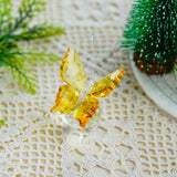 1 x RAW Customer Returns H D Crystal butterfly with spherical crystal base, collector s item, animal figurine, gift idea, yellow - RRP €11.09