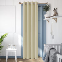 1 x RAW Customer Returns Deconovo opaque curtains with eyelets blackout curtains living room thermal curtain cold protection thermal against cold thermal curtain heat protection, 229x132 cm height x width , beige, 1 piece - RRP €42.99