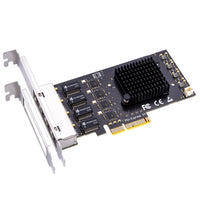 1 x RAW Customer Returns GLOTRENDS LE8445 4-Port 2.5 Gigabit PCIe Ethernet Network Card, 4 x RTL8125BG Chip, 4 x RJ45 LAN Port, PCIe X4 Installation - RRP €69.0