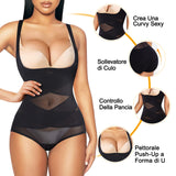 1 x RAW Customer Returns CHUMIAN Women s Slimming Body Sexy Shaping Underwear Transparent Sheer Mesh Bodysuit Flat Stomach Slimming Black, 3XL  - RRP €23.59