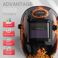 1 x RAW Customer Returns YESWELDER True Color Welding Helmet Automatic Darkening Welding Mask Solar Power, Wide Shade 4 9-13 Welder Mask Welding for Wig MIG ARC - RRP €41.8