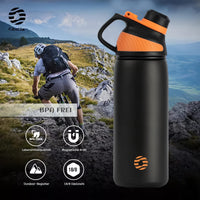 1 x RAW Customer Returns Fjbottle stainless steel sports drinking bottle with magnetic lid 1L, 800ml, 600ml, 400ml BPA-free leak-proof children s bottle - suitable for carbonated drinks, bicycle water bottle thermo for school, fitness - RRP €18.99