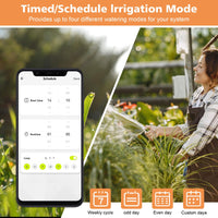 1 x RAW Customer Returns johgee irrigation computer WLAN 2 outputs 2.4 GHz, smart irrigation clock for garden irrigation compatible with Alexa Smart Life app, with Wi-Fi hub for gardens and lawns - RRP €59.99