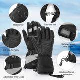 1 x RAW Customer Returns Duerer Heated Gloves, Electric Heated Gloves for Men Women, Rechargeable 3000mAh, 5 Finger Touchscreen Waterproof Surface, for Skiing, Camping, Hand Heating, Motorcycle Glove - RRP €49.18