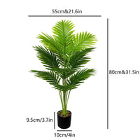 1 x RAW Customer Returns AIVORIUY artificial plants like real Areca palm artificial plant in pot large fake artificial tree for indoor and outdoor use living room bedroom office decoration 80cm green palm  - RRP €23.99