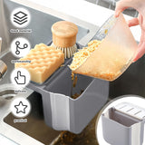 10 x Brand New HOSPAOP sink strainer telescopic draining basket for kitchen sink PP, foldable hanging shelf sink strainer with suction cup, dry and wet separation trash can, kitchen strainer sink - RRP €204.0