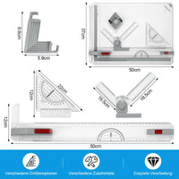 1 x RAW Customer Returns Himimi A3 Drawing Board, Drawing Table, Multifunctional Drawing Board Table with Clear Ruler, Parallel Movement and Angle Adjustable Measuring System for Engineers and Students - RRP €37.36