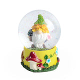 3 x Brand New Valery Madelyn garden gnomes snow globe made of glass for decoration summer autumn, GNOME statue for table decoration, decoration indoor party living room, gifts for autumn decoration, yellow green, 11.5 cm - RRP €28.14