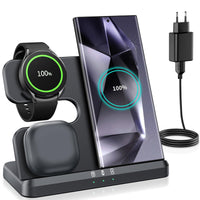 1 x RAW Customer Returns seacosmo 3 in 1 Wireless Charger for Samsung, Fast Wireless Charging Docking Station for S24 S23 Ultra S21 S22, Z Flip Fold 5 4 Charger, Galaxy Watch 6 4 5 Pro, Galaxy Buds - RRP €29.99