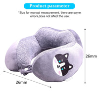 1 x RAW Customer Returns Neck Pillow Airplane, Travel Pillow Memory Foam, Portable Travel Pillow Neck Pillow Travel with Earplugs, Ergonomically Designed Neck Pillow Adults for Travel, Airplane, Car, Camping, Office - RRP €7.04