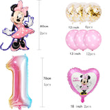 36 x Brand New Minnie Balloon Kit for 1 Year Old Girl Kids Birthday Party Decoration with Happy Birthday Banner, Minnie Kids 1st 2nd Birthday Supplies for Girls Baby Shower and Celebrations - RRP €691.2