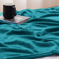 1 x RAW Customer Returns WAVVE cuddly blanket, fluffy blanket, fleece blanket, sofa blanket, 150 x 200 cm for summer blanket, couch blanket, turquoise blanket, soft sofa throw, XL - RRP €20.16