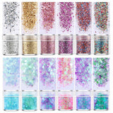 1 x RAW Customer Returns Jatidne Glitter for Epoxy Resin Glitter Crafts Fine and Chunky Mixed Glitter Powder for Nails, Resin, Paint, Crafts Wax Melts - RRP €14.47