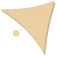 1 x RAW Customer Returns SUNNY GUARD Triangle Sun Sail 3.6x3.6x3.6m Waterproof Sun Protection Weather Protection Sail Canopy UV Protection for Balcony Terrace Garden, Sand - RRP €30.99