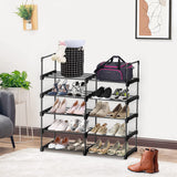 1 x RAW Customer Returns esonstyle Shoe Rack, 10 Tier High Narrow Shoe Rack Space Saving Door Metal Shoe Rack Vertical Tall Shoe Rack for Living Room and Bedroom - RRP €29.99