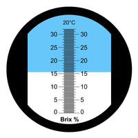 1 x RAW Customer Returns GAIN EXPRESS 0-32 Brix Refractometer ATC High Concentrated Sugar Solution Content Testing Tool 0.2 Division, Homebrew Tester Meter, Brandy Beer Fruit Vegetable Juices Soft Drinks - RRP €23.99