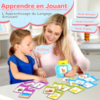 1 x RAW Customer Returns Bilingual Talking Flashcards English and French , Talking Flash Cards for Toddlers 2-6 Years Old, 112 Sheets 224 Words, Audible Learning Toys - RRP €17.99