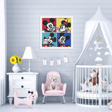 3 x Brand New TOSTOG Diamond Painting Children with Wooden Frame, Cartoon Anime Mouse Full Gem Art Painting Kit Adult Children Boy Girl, 5D DIY Diamond Painting Pictures for Home Wall Decor 18 x 18 cm - RRP €8.97