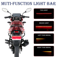 1 x RAW Customer Returns JMTBNO Motorcycle LED Tail Light Brake Light Turn Signal Strip 28cm 108 LED Mini Flexible Flowing Signal Light Waterproof Universal 12V for Motorcycles Scooters Cars RV SUV Quad - RRP €18.9