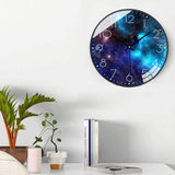 1 x RAW Customer Returns SWECOMZE Silent Wall Clock, 25cm, Children s Wall Clock, Dial with Galaxy Stars Space Starry Sky, 10 Inch Children s Wall Clock Decoration for Living Room Children s Room 039  - RRP €21.98