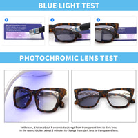 1 x RAW Customer Returns JM Photochromic Bifocal Reading Glasses Sunglasses for Women, Cat Eye Blue Light Reading Glasses Tortoise 3.5 - RRP €22.66