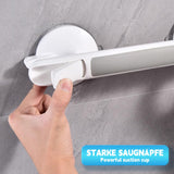 1 x RAW Customer Returns Grab bar shower without drilling, 2pcs grab bar with suction cup, grab bars for seniors, mobile grab bar, grab bar shower for bathtub, shower, toilet - RRP €49.99